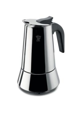 Caffettiera italiana - PEZZETTI - STEELEXPRESS - Acciaio inox - 10 tazze - Adatta a tutti i piani cottura, inclusa l'induzione - Argento