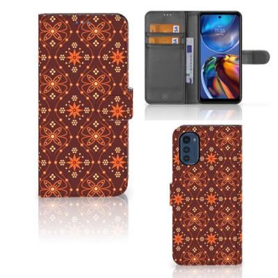 Motorola Moto E32 | Moto E32s | Telefoon Hoesje | Batik Brown Motorola Moto E32 | Moto E32s | Telefoon Hoesje | Batik Brown