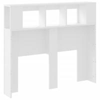 Hoofdeinde met LED 120x18,5x103,5 cm bewerkt hout wit - thumbnail