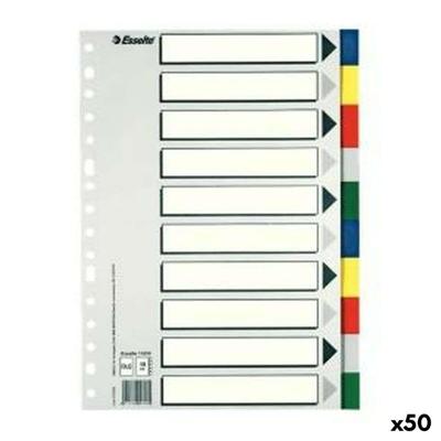 Spoorverbreders Esselte Multicolour 10 Lakens Din A4 (50 Stuks)