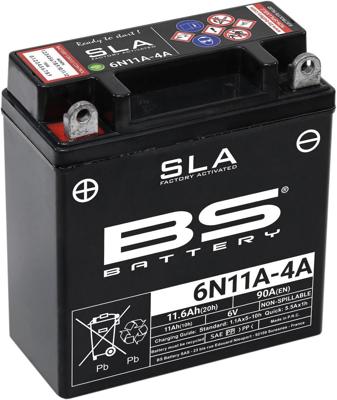 BS-BATTERY batterij "6n11a-4a". battery 6n11a-4a bs sla