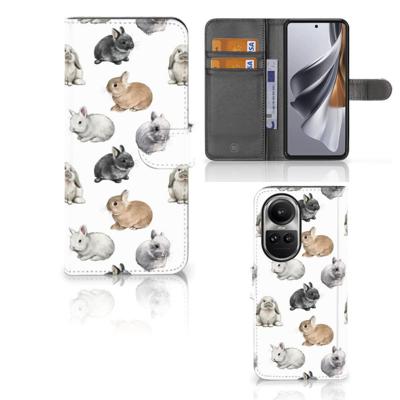 Telefoonhoesje | Met pasjeshouder | voor OPPO Reno10 | 10 Pro Konijntjes
