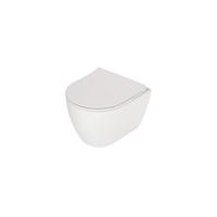 Wandcloset Plieger Lima Diepspoel Rimless met Softclose Closetzitting Wit - thumbnail