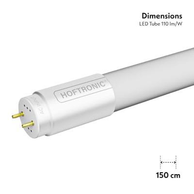 Set van 5 LED TL Buizen 150cm - T8 G13 Fitting - 24 Watt 2640 lumen (110/W) - 4000K neutraal wit - Flikkervrij - Vervangt 58 Watt (58W/840) - Incl. Starter