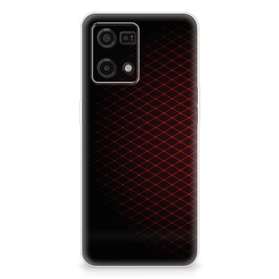 OPPO Reno7 4G | TPU bumper | Geruit Rood