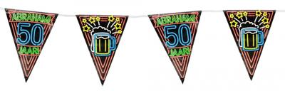 Paperdreams neon party vlag abraham