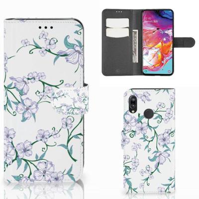 Samsung Galaxy A70 Uniek Hoesje Blossom White Samsung Galaxy A70 Uniek Hoesje Blossom White