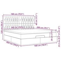 Ottoman bed met matrassen en LED's 180x200cm fluweel zwart - thumbnail