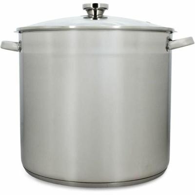 Pan met deksel - MENASTYL - 4615451 - Roestvrij staal - 17 liter - 32 cm - Geschikt voor alle kookplaten, inclusief inductie