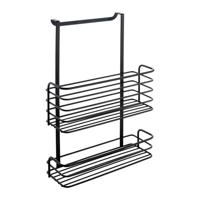 Metaltex Galileo Dubbele Hangmand 26x12x36 cm Mat Zwart/Metaal - thumbnail