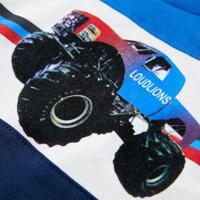 Kindershirt 140 blauw en marineblauw - thumbnail