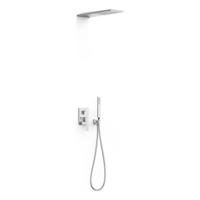 Regendoucheset Inbouw Tres Slim Exclusive Met Wanddouche en Handdoucheset met Staafhanddouche Chroom - thumbnail