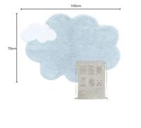 Wasbaar katoenen tapijt Kleine wolk volume - LORENA CANALS hemelsblauw - thumbnail
