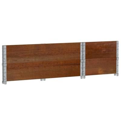VidaXL Palletopzetranden 2 st 100x50 cm massief grenenhout bruin