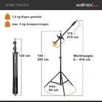 Walimex pro WT-501 Galgenstatief (max. hoogte ca. 175 cm en belastbaarheid ca. 5 kg), zwart - thumbnail