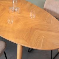LABEL51 Eetkamertafel Ines - Naturel - Eiken - 240 cm - Ovaal - thumbnail