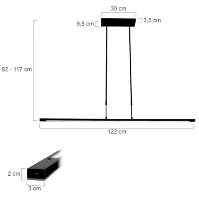 Steinhauer Hanglamp Humilus LED 1482zw zwart