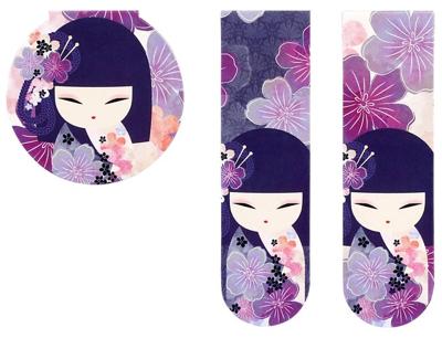 Magnetische Bladwijzer Kiyomi - Kimidoll met Bloesemmotieven Magnetische Bladwijzer Kiyomi - Kimidoll met Bloesemmotieven