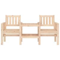 Tuinbank met tafel 2-zits massief grenenhout - thumbnail