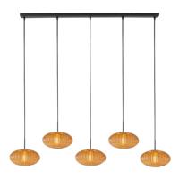 Steinhauer HanglampHaloSwap zwart met bol amber glas - 4286ZW - thumbnail