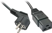 LINDY Stroom Aansluitkabel [1x Randaarde stekker - 1x Apparaatstekker, male 16A] 2.00 m Zwart - thumbnail