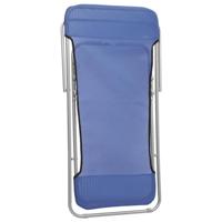 Strandstoelen 2 st textileen en gepoedercoat staal blauw - thumbnail