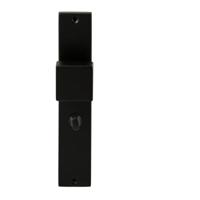 Hardbrass Knopkruk Quadro op rechthoekig langschild WC63/8mm - zwart - thumbnail