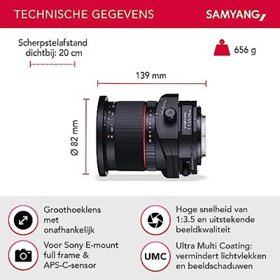 Samyang T-S 24mm F/3.5 ED AS UMC Tilt/Shift Sony FE