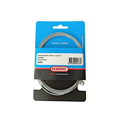Elvedes Rem binnenkabel 2 000 mm 1×19 draads verzinkt ø1,5mm met t-nippel ø7 × 6mm