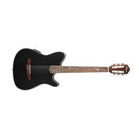 Ibanez Tim Henson Signature TOD10N Transparent Black Flat elektrisch-akoestische klassieke gitaar - thumbnail