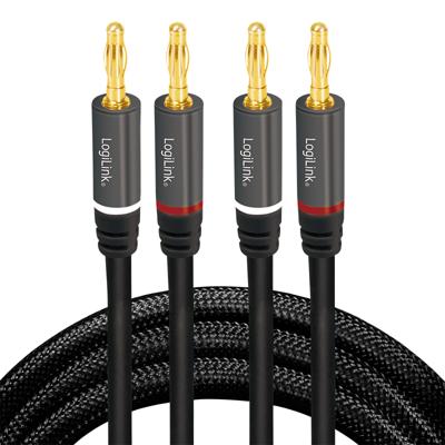 LogiLink CA1210 Audio Aansluitkabel 3.0 m Zwart Afgeschermd, Kleurcodering