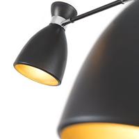 Retro hanglamp 12 armen zwart met chroom accent is een designlamp van Alex & Manel Llusca jaren 60 - thumbnail