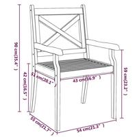 Tuinstoelen 6 st massief acaciahout - thumbnail