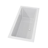 Riho Rethink Cubic inbouwbad - 180x80cm - acryl - glans wit B106001005 - thumbnail