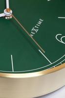 Wandklok 25cm-Geruisloos-Groen/Turkoois/Wit/Zwart-Metaal-NeXtime 'Bolero' - thumbnail