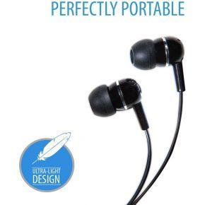 HA100 - In-ear hoofdtelefoons - inwendig - met bekabeling - 3,5 mm-stekker - ruisisolatie - zwart