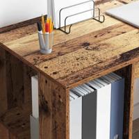Bureau met plank Oud Hout 130 x 50.5 x 75 cm Bewerkt hout - thumbnail