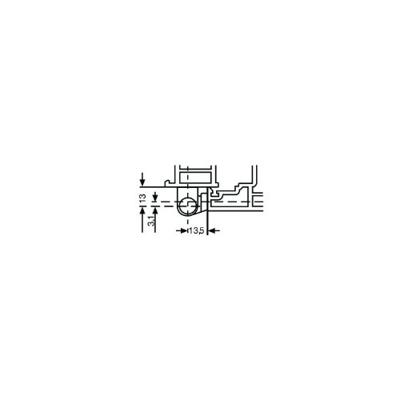 BSW opschroefscharnier - 80 mm - wit - 2015 we