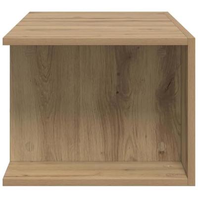 Tv-meubel met LED 90x39x30 cm bewerkt hout artisanaal eiken Tv-meubel met LED 90x39x30 cm bewerkt hout artisanaal eiken