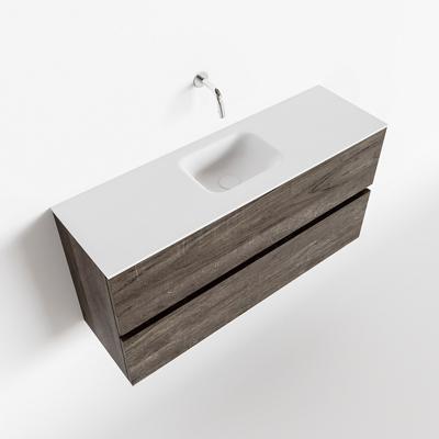 MONDIAZ ADA 100cm toiletmeubel dark brown. LEX wastafel talc midden zonder kraangat MONDIAZ ADA 100cm toiletmeubel dark brown. LEX wastafel talc midden zonder kraangat