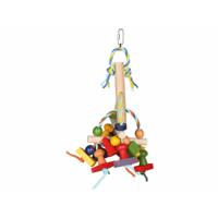 TRIXIE SPEELGOED MET PAPIEREN BANDJES HOUT MEERKLEURIG 31 CM 3 ST - thumbnail