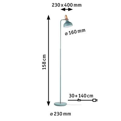 Paulmann Neordic Juna 79654 Staande lamp LED E14 20 W Hout, Koper, Zachtgroen Paulmann Neordic Juna 79654 Staande lamp LED E14 20 W Hout, Koper, Zachtgroen
