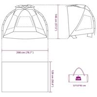 Strandtent 2-persoons waterdicht snelontgrendeling grijs - thumbnail