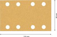 Bosch Accessories EXPERT C470 2608900878 Oscillerend schuurpapier Geperforeerd Korrelgrootte (num) 60 (l x b) 133 mm x 80 mm 10 stuk(s) - thumbnail