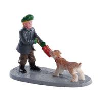 Lemax tug of war kerstdorp figuur type 2 Caddington Village 2018 - thumbnail