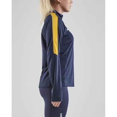 Craft 1905625 Progress Halfzip Tee LS W - Navy/Yellow - M