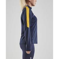 Craft 1905625 Progress Halfzip Tee LS W - Navy/Yellow - M - thumbnail