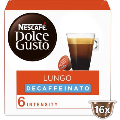 Nescafé Dolce Gusto koffiecapsules, Lungo Decaffeinato, pak van 16 stuks