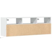 Tv-wandmeubel met LED-verlichting 130x31x45 cm wit - thumbnail
