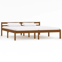 Bedframe massief grenenhout honingbruin 160x200 cm - thumbnail